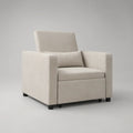 Rechteckiger Sessel mit Rollen, Creme/Schwarz, 85 × 90 × 98 cm