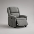 Manuell verstellbarer Relaxsessel aus Polyester in Grau, 86 x 94 x 102 cm
