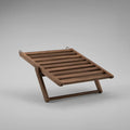 Klappbarer FussHocker aus Akazien-Massivholz, Braun, 60 x 45 x 36 cm